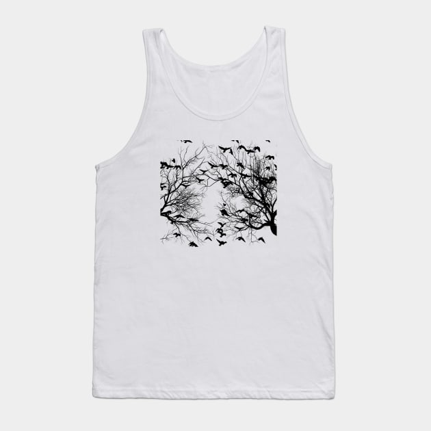 Crow Flock Tank Top by valentinahramov